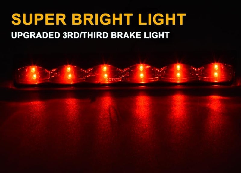 GPLUS LED 3rd Brake Light Compatible with Truck Cap Topper Leer Are Century LED Recessed 3rd Third Brake Light Lamp AT-LED-36R Red Lens Chrome Housing Tercera Luz De Freno - Image 3